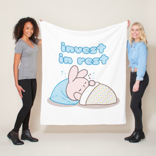 Invest in Rest with Snoozy Bunny Fleece Blanket