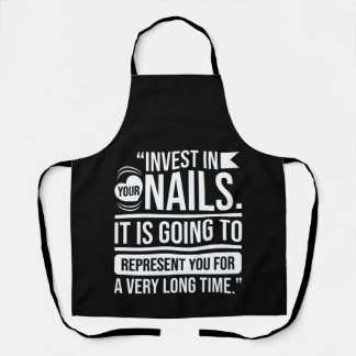 Invest In Your Nails Pun Nail Tech Nail Apron