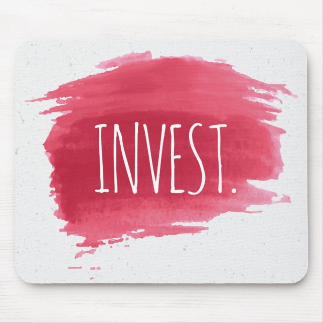 INVEST Text On Red Paint  Mouse Pad (Front)