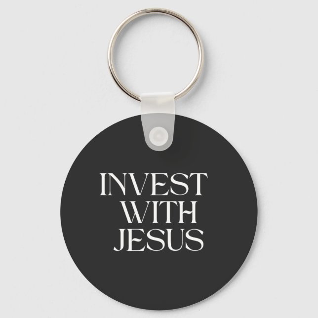 Invest with Jesus keychain (Front)
