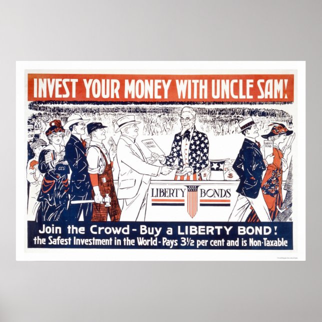 Invest Your Money with Uncle Sam Poster (Front)