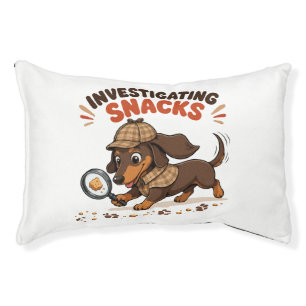Investigating Snacks Cute Dachshund Dog Lover Pet Bed