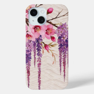 Investigation of Japanese Wisteria Flower Washi - iPhone 15 Case