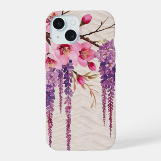 Investigation of Japanese Wisteria Flower Washi - iPhone 15 Case
