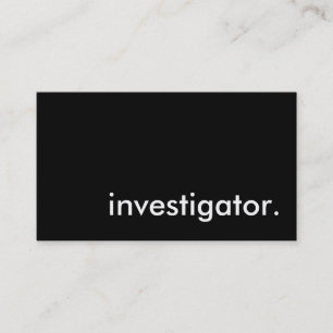 investigator. business card