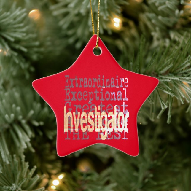 Investigator Extraordinaire Ceramic Ornament (Tree)