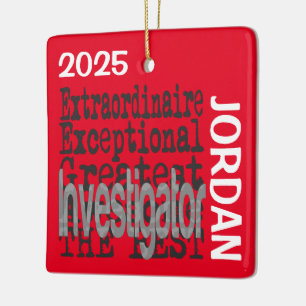 Investigator Extraordinaire CUSTOM Ceramic Ornament