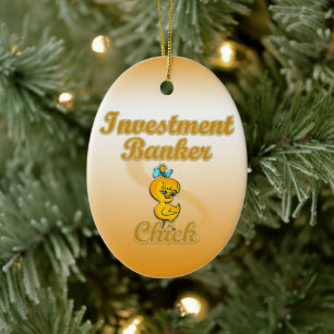 Investment Banker Chick Ceramic Ornament