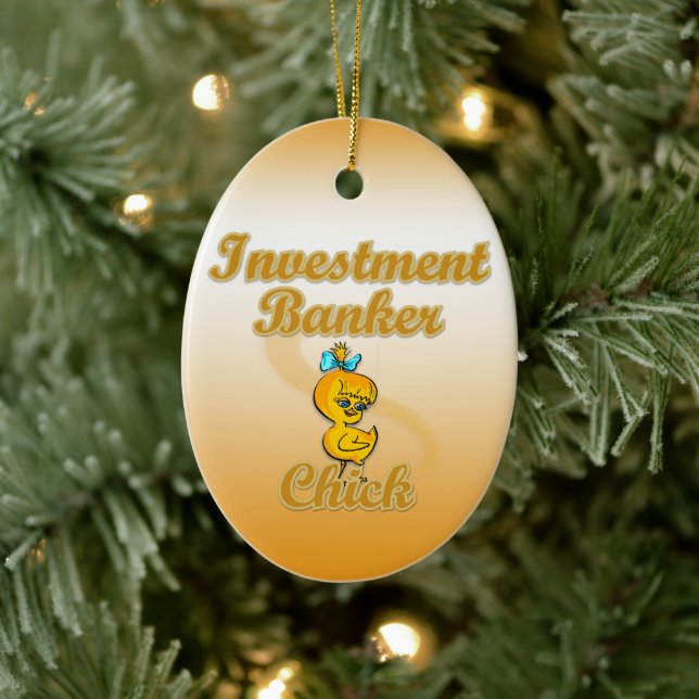 Investment Banker Chick Ceramic Ornament (Tree)