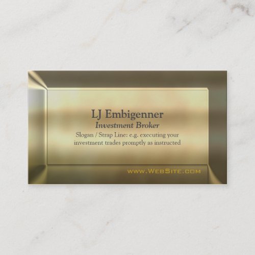Investment Broker luxury gold_effect Business Card