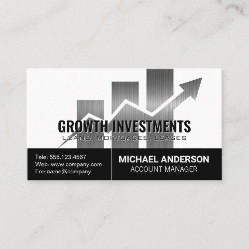 Investment Chart  Financial Business Card