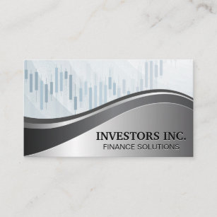 Investment Finance Advisor   Candlestick Graph Business Card
