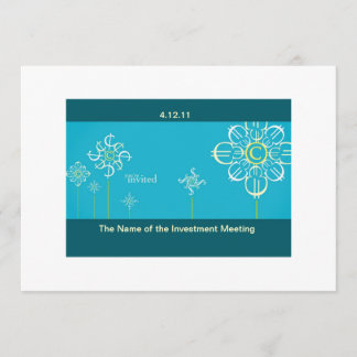 Investment Meeting Invitation Card