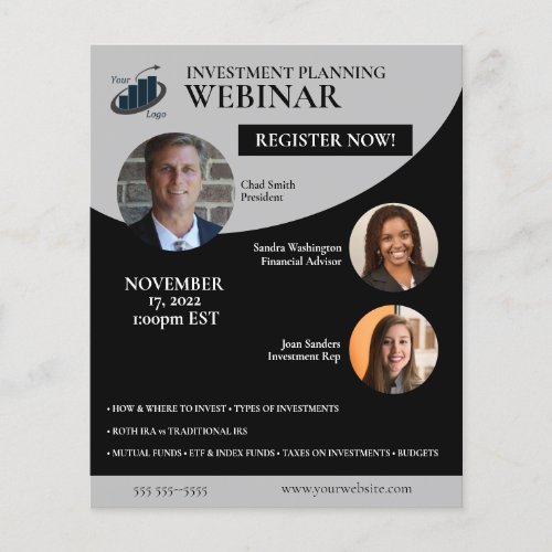 Investment Planning Webinar Flyer