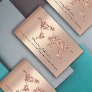 Investments Finance Wedding Travel World Rose Gold Business Card