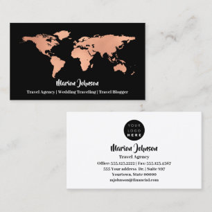 Investments Finance Wedding Traveling Black Rose Business Card