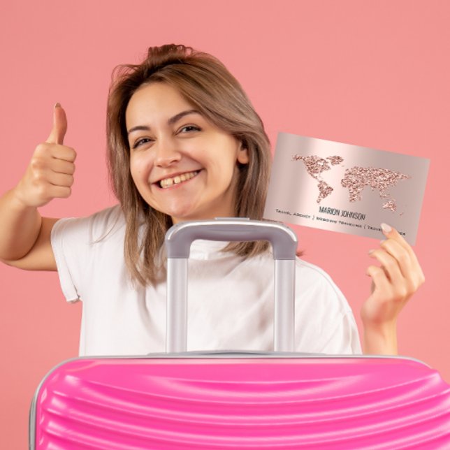 Investments Finance Wedding Traveling World Rose Business Card (Creator Uploaded)