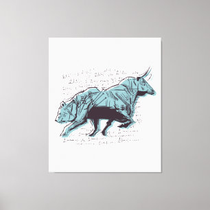 Investor Bears And Bulls Market Canvas Print