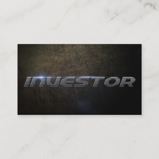 Customizable Investor business card
