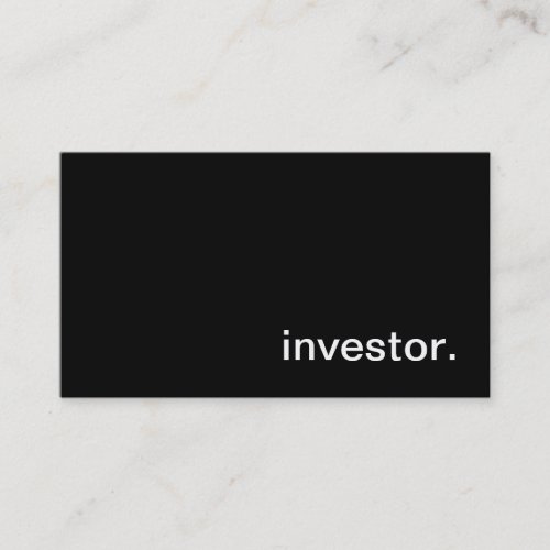 Investor Business Card