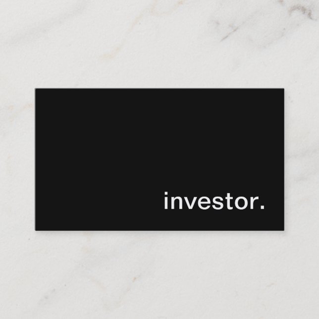Investor Business Card (Front)