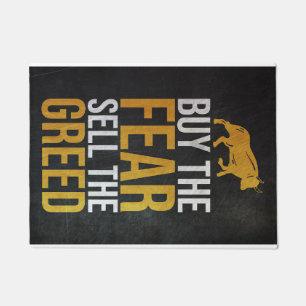 Investor Buy Fear Sell Greed Trader Doormat