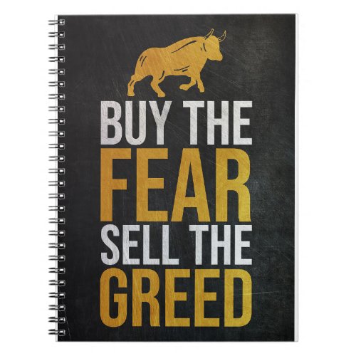 Investor Buy Fear Sell Greed Trader Notebook