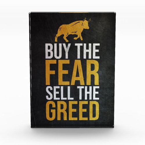 Investor Buy Fear Sell Greed Trader Photo Block