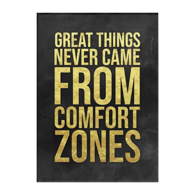 Investor Comfort Zones Acrylic Print (Front)