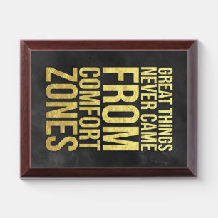 Investor Comfort Zones Award Plaque