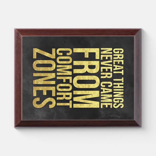 Investor Comfort Zones Award Plaque (Horizontal)
