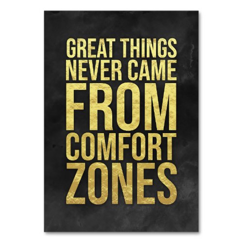 Investor Comfort Zones Table Number