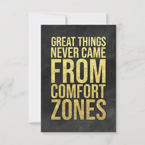 Investor Comfort Zones Thank You Card