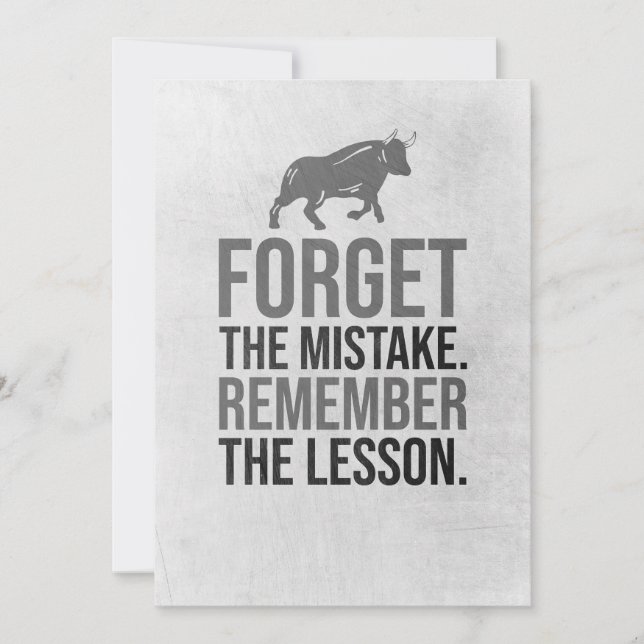 Investor Forget The Mistake Invitation (Front)