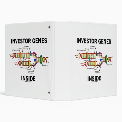 Investor Genes Inside DNA Replication Geek Humor 3 Ring Binder