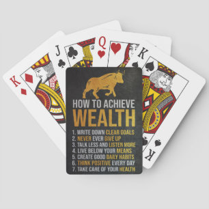 Investor How To Achieve Wealth Poker Cards