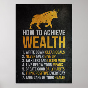 Investor How To Achieve Wealth Poster