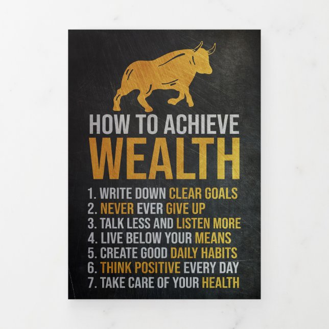 Investor How To Achieve Wealth Tri-Fold Card (Cover)