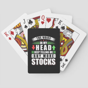 Investor In My Head Buy More Stocks Poker Cards