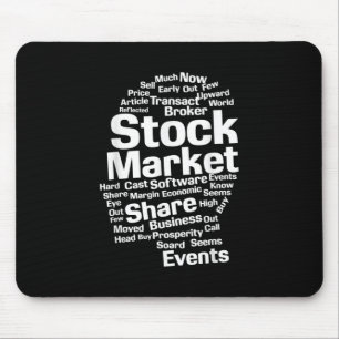 Investor Stock Market Words Head Mouse Pad