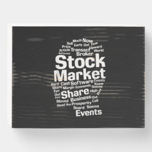 Investor Stock Market Words Head Wooden Box Sign
