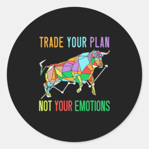 Investor Trade Your Plan Classic Round Sticker