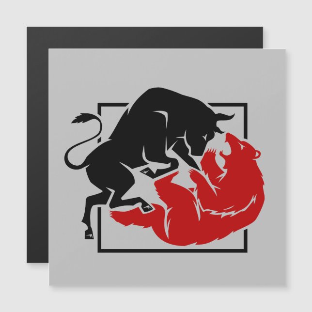 Investor Trading Bull and Bear Market Custom  (Front/Back)