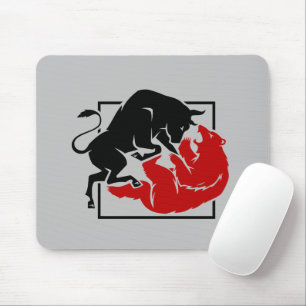 Investor Trading Bull and Bear Market Custom  Mouse Pad