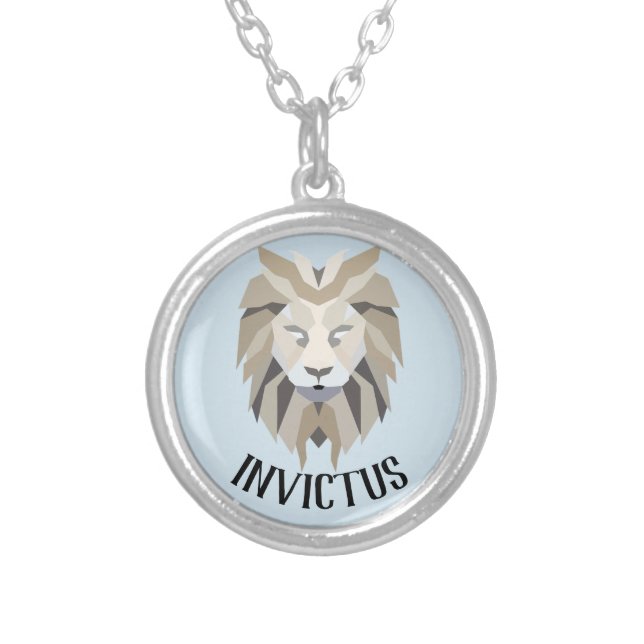 Invictus latin for "unconquered" necklace (Front)