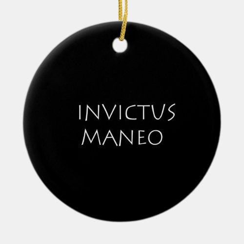 Invictus maneo ceramic ornament