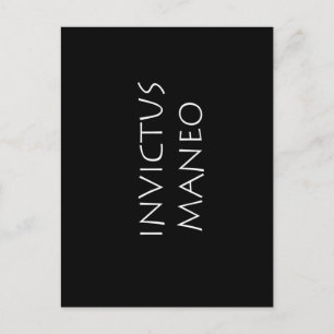 Invictus maneo postcard