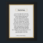 Invictus Poem Faux Canvas Print<br><div class="desc">Invictus,  the iconic and inspirational poem by William Ernest Henley,  favorited by the equally iconic John R. Lewis,  presented in an understated  canvas print with black and gold border.</div>