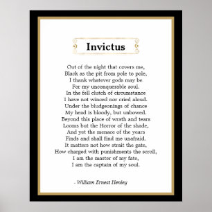 Invictus Poem Poster