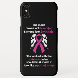 Invincible/Her...Breast Cancer iPhone XS Max Case